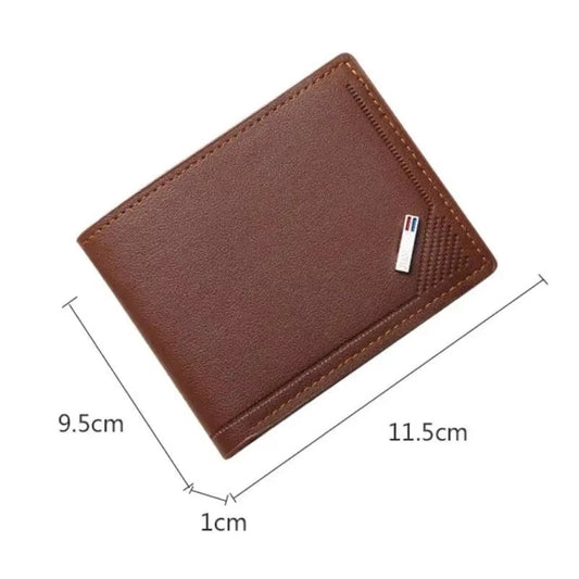 Men's Short Frosted Leather Wallet Multi-Slot Coin Pocket Holder Men's Wallet Birthday Gift Anniversary Day