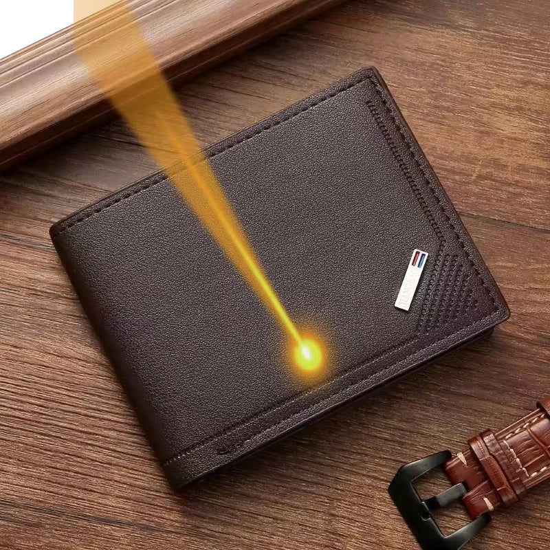 Men's Short Frosted Leather Wallet Multi-Slot Coin Pocket Holder Men's Wallet Birthday Gift Anniversary Day