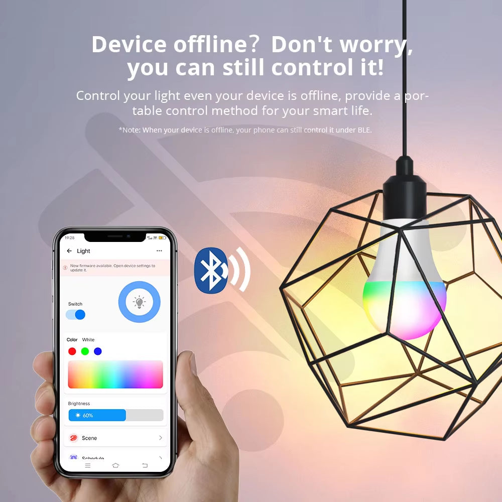 LED Smart WiFi Zigbee Light Bulb E27 RGB C+W LED Lamp Dimmable Magic Bulb Support Alexa Google Assistant Alice
