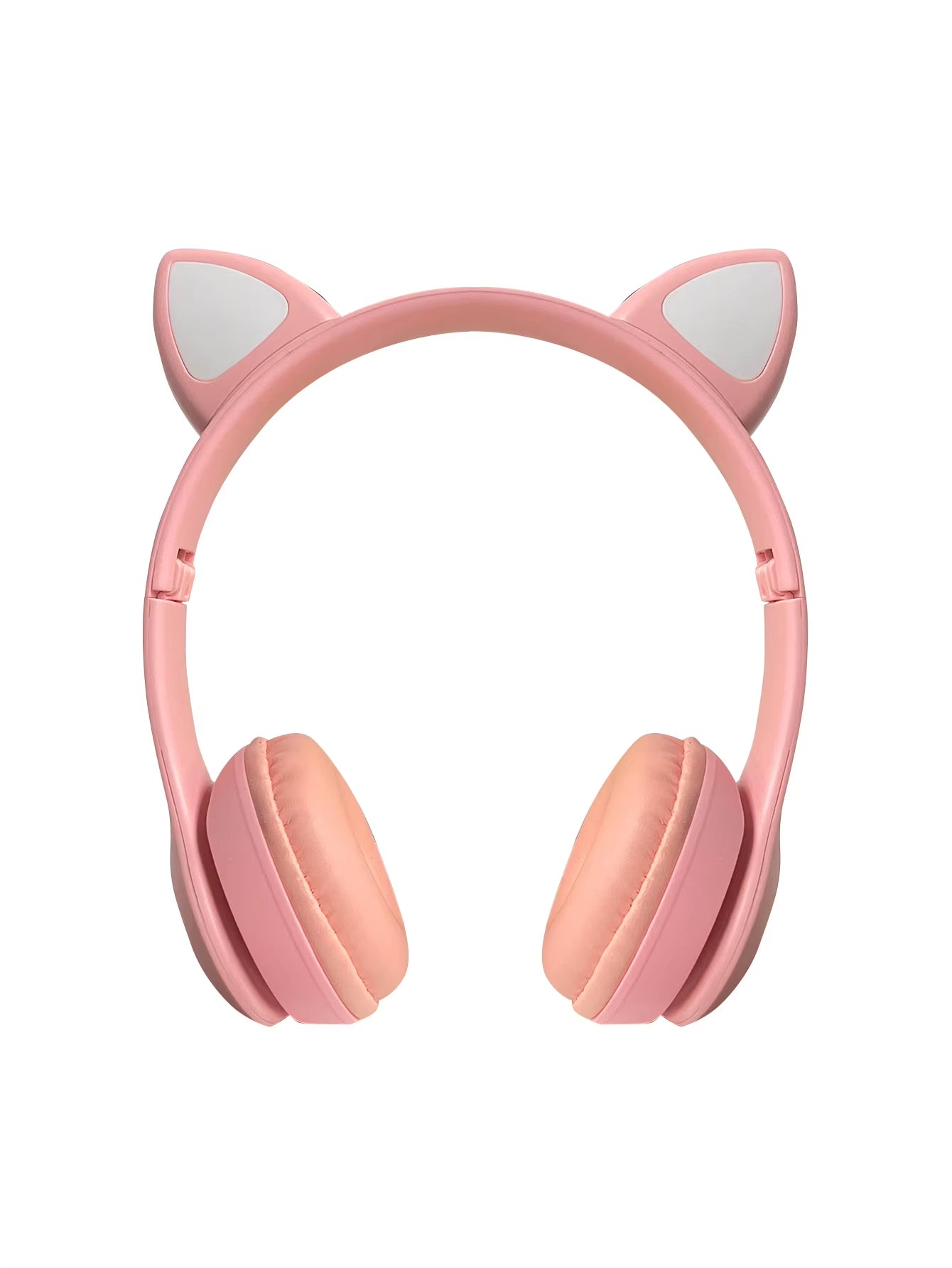 Fashionable foldable cool glowing cat-ear over-ear headphones, suitable for office use / listening to music / exercising