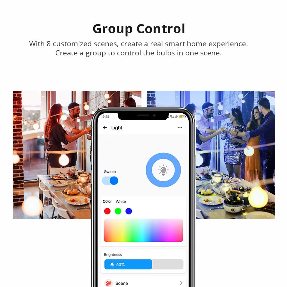 LED Smart WiFi Zigbee Light Bulb E27 RGB C+W LED Lamp Dimmable Magic Bulb Support Alexa Google Assistant Alice