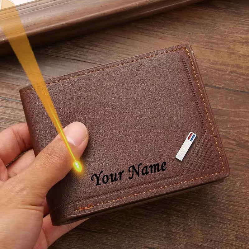 Men's Short Frosted Leather Wallet Multi-Slot Coin Pocket Holder Men's Wallet Birthday Gift Anniversary Day